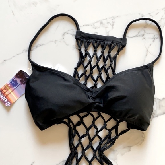 Forever 21 Black Mesh Monokini - Picture 3 of 7